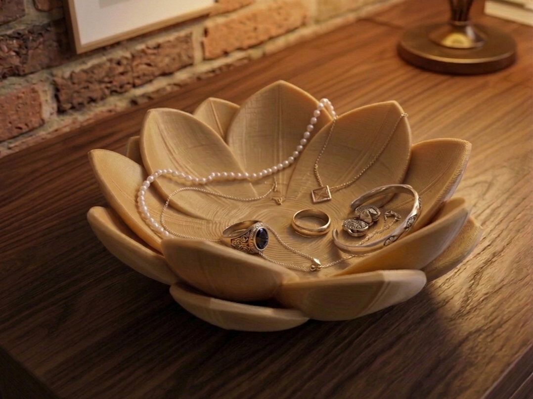 Lotus Bowl – Decorative Jewelry & Small Item Dish - 1