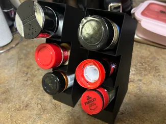 Spice bottle organizer stand