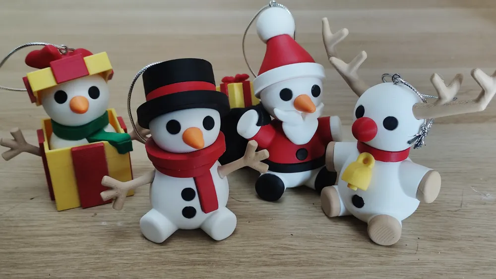 Snowman set to assemble - Free 3D Print Model - MakerWorld