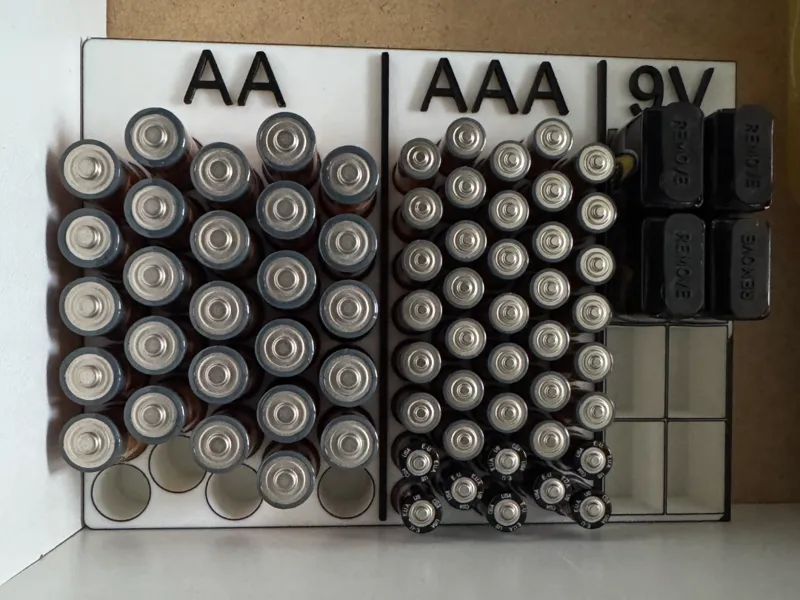 Battery Organizer Without CR batteries