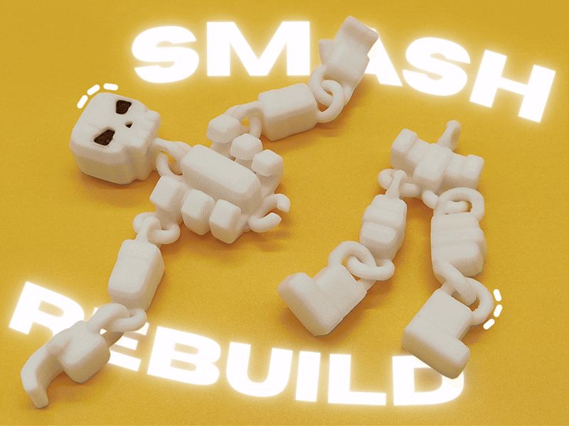 Smashable Break-Apart Skeleton Toy