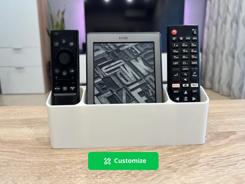 Parametric 3-Slot Remote Holder & Device Organizer