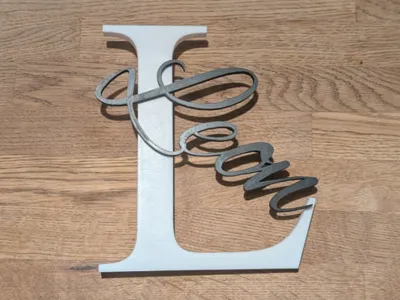 3D - Letter L with Name – Leon