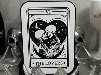 Tarot card for the Lovers Light Box Valentines