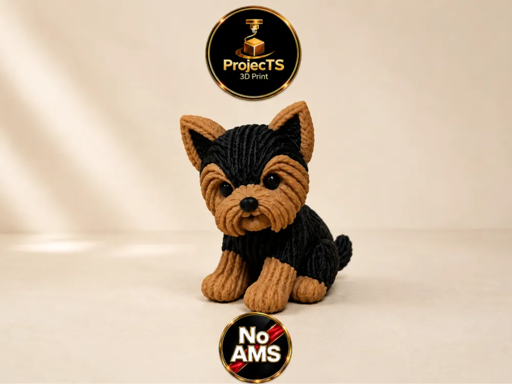 Modelo para impresión 3D: Strick-Yorkshire Terrier. Referencia del modelo original.