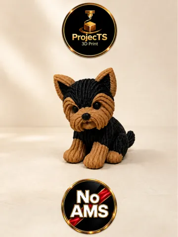 Modelo para impresión 3D: Strick-Yorkshire Terrier — vista de referencia 2