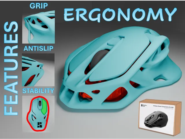 ERGONOMIC + Easy click wireless mouse cover