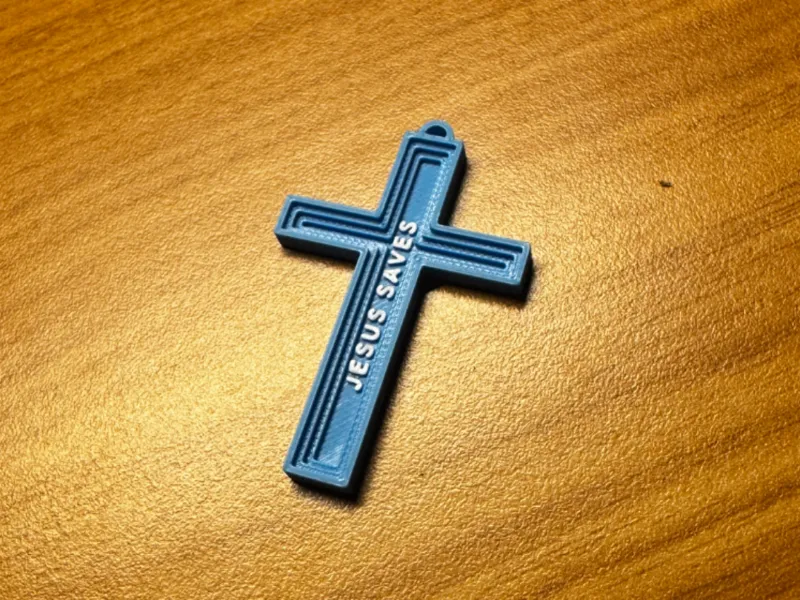 Kreuz - Kreuzschlüsselanhänger Jesus saves Cross