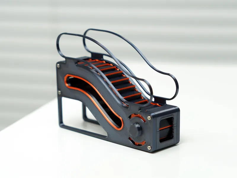 An actually working miniature escalator