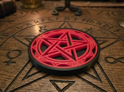 Gothic Pentagram Coaster (Multi-Piece)