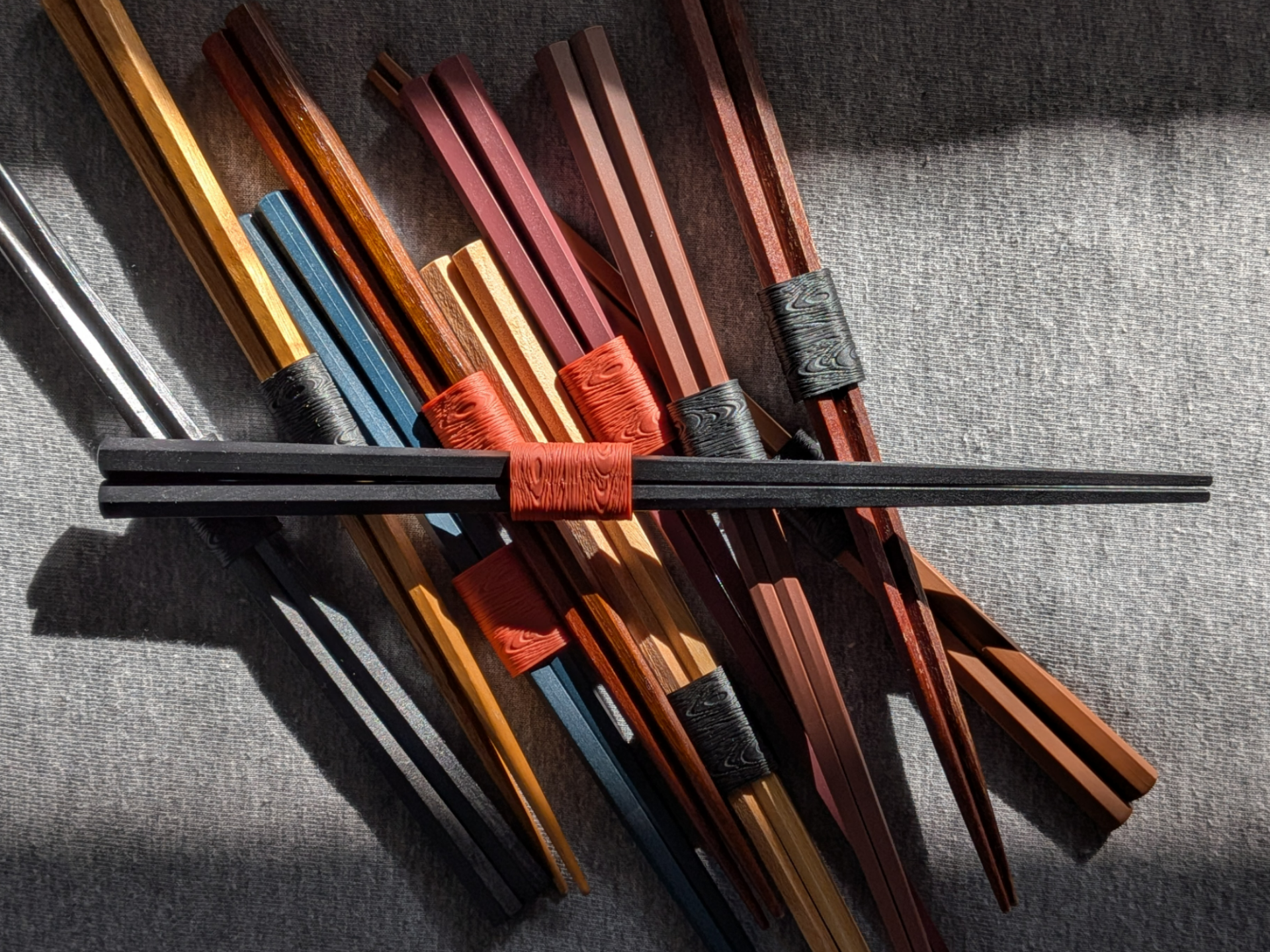 Chopstick Pair Holder & Organizer | Wooden Texture
