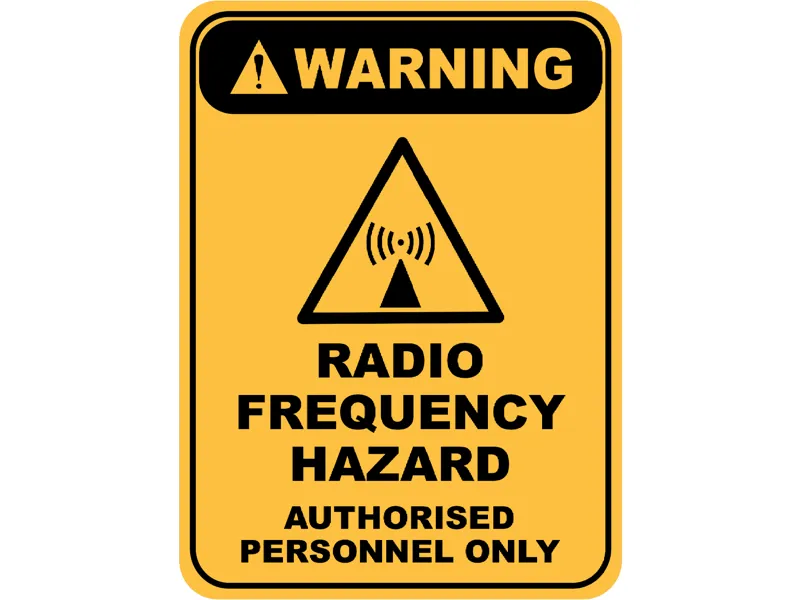 WARNING Sign - Radio Frequency Hazard (HueForge)