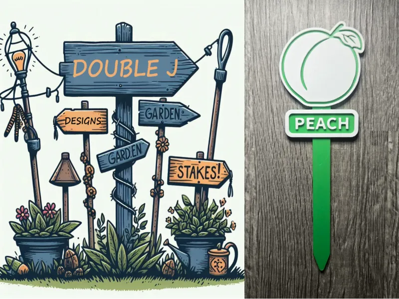 PEACH - Garden Stake
