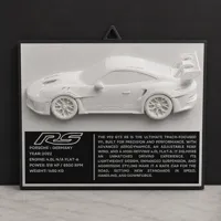 Porsche 911 GT3RS Wall Art - Side
