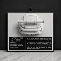 Porsche 911 GT3RS Wall Art - Rear