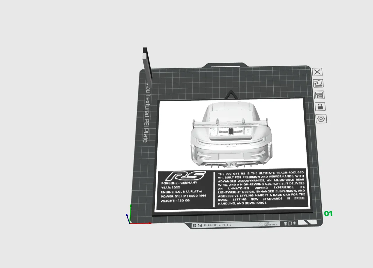 Porsche 911 (992) GT3 RS – Wall Art view 4