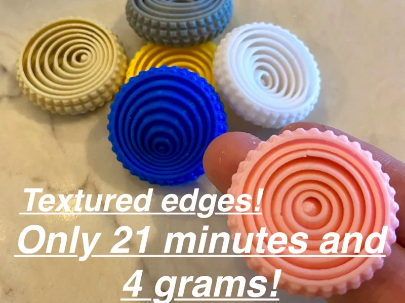 Mini Circle Drop Fidget (Textured Edges)