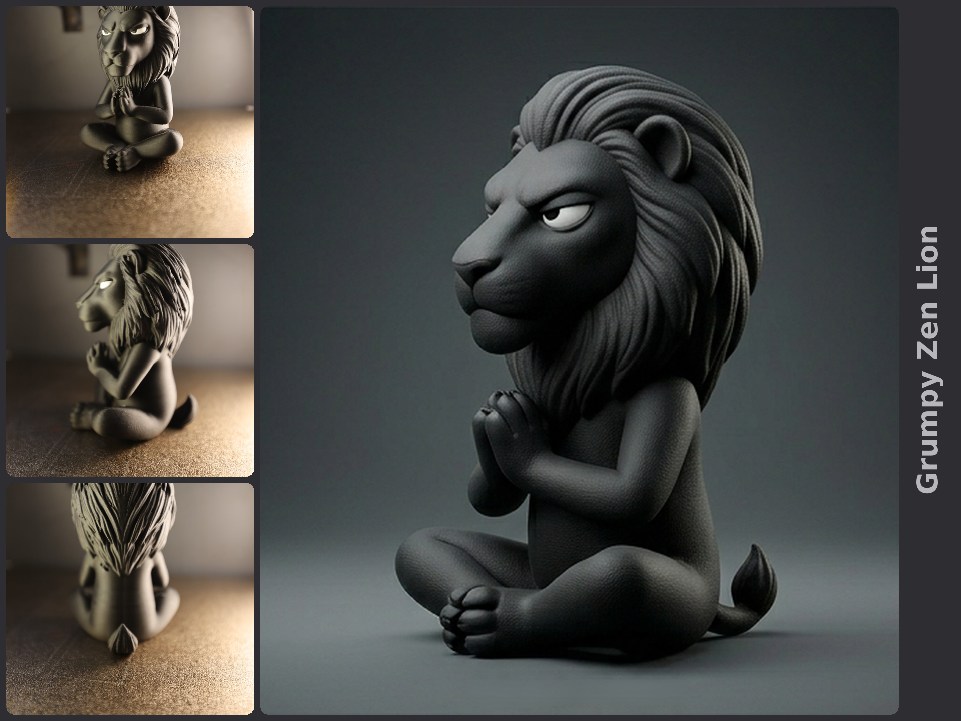 Grumpy Zen Lion