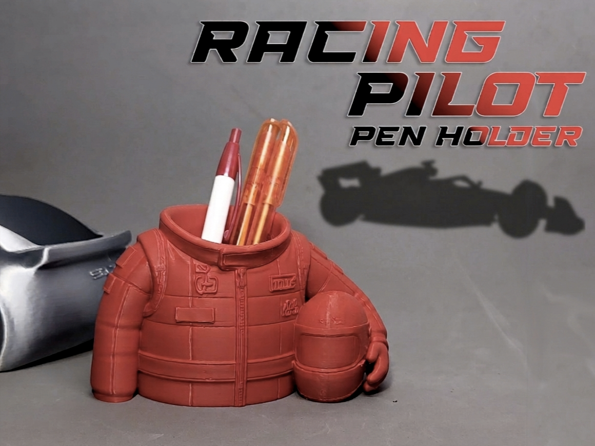 Rancing Pilot pen holder desk organizer