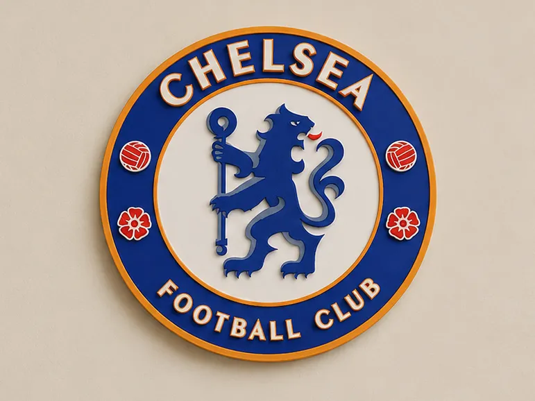Chelsea FC — Multi-Color 3D Printed Plaque