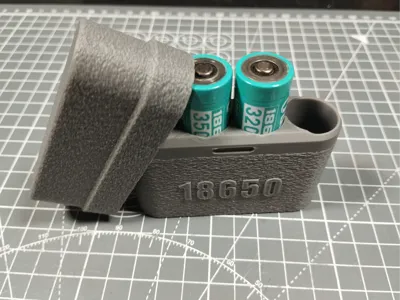 18650 Battery Holder 4x - Easy Fuzzy SnapLock