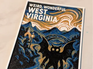 Weird, Wonderful, WV Mothman Cryptid HueForge