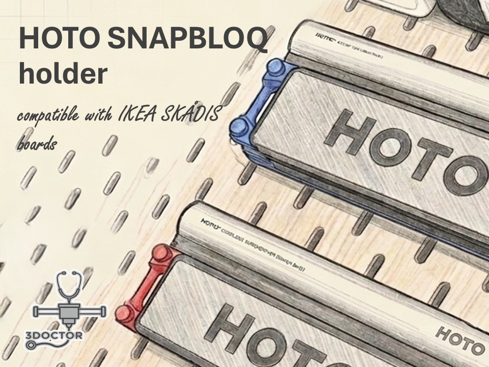 HOTO SNAPBLOQ holder-IKEA Skadis boards compatible