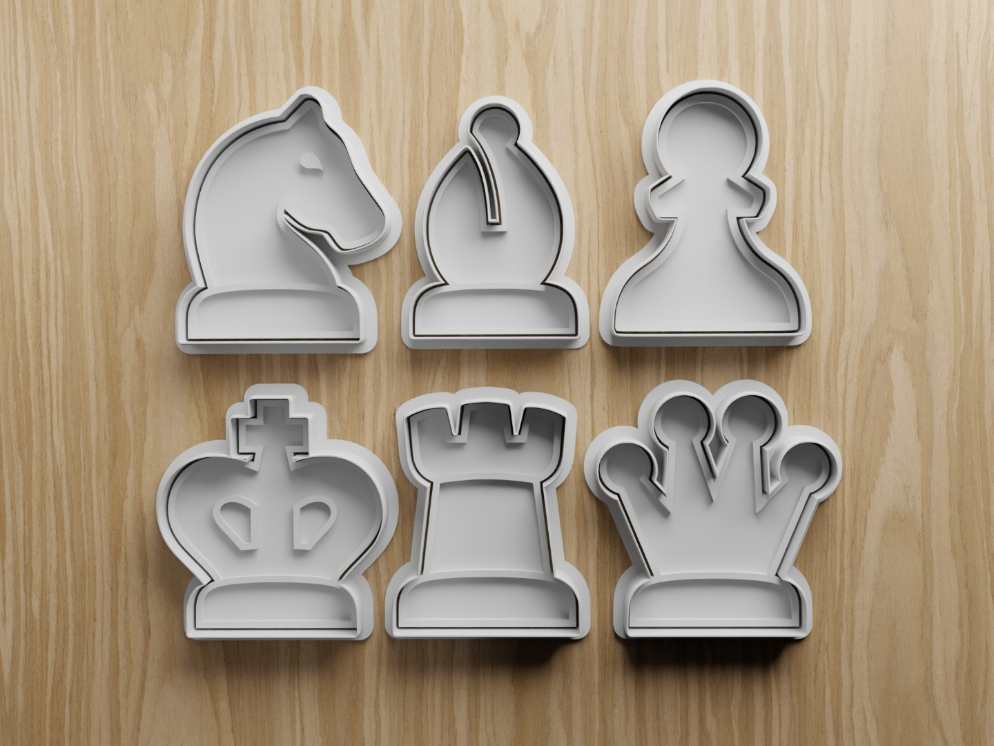 6-Pack Chess Cookie Cutter