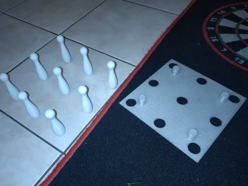 Tischekegelspiel Aufstellplatte V2   
