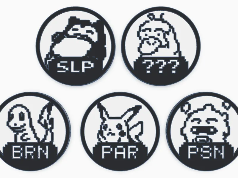 Pokemon TCG status Pixel tokens 32mm