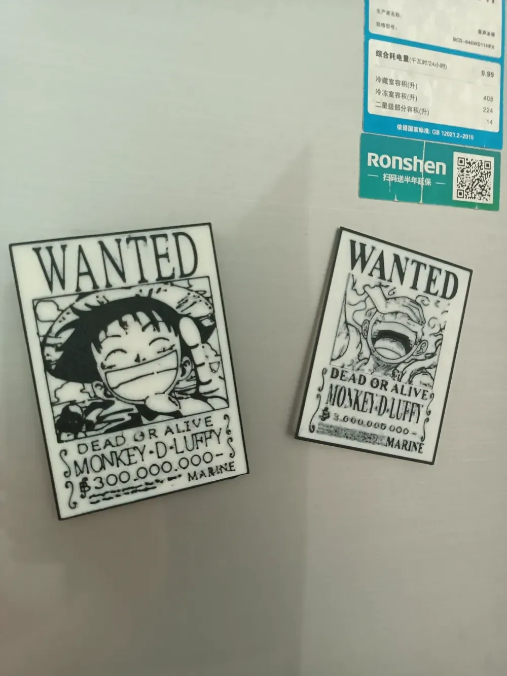 One Piece Monkey D. Luffy Gear 5 Wanted Poster Fridge Magnet
