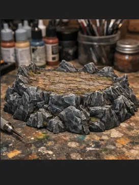 Figura decorativa: Circular Mountainous Base For Diorami & Figure — vista de referencia 2