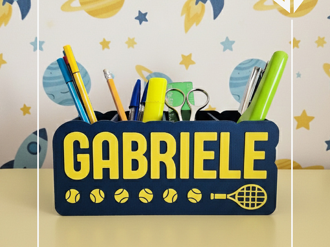 Porta penne personalizzato con nome Gabriele