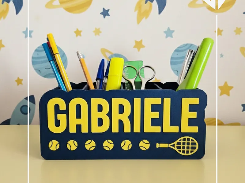 Porta penne personalizzato con nome Gabriele