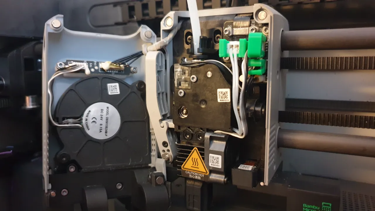 X1C Hotend Quick Swap Plug Grips view 2