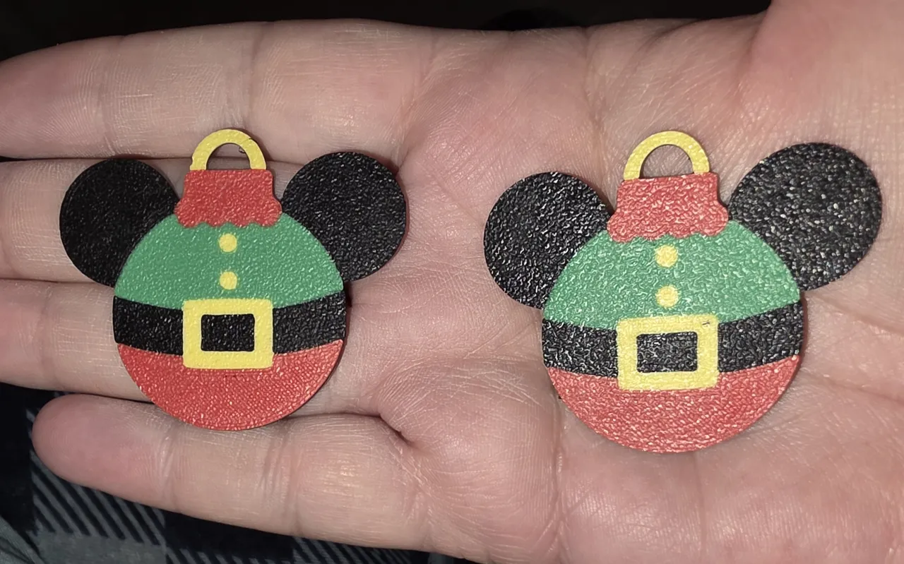 Mickey Ornament Keychain or Earrings view 2