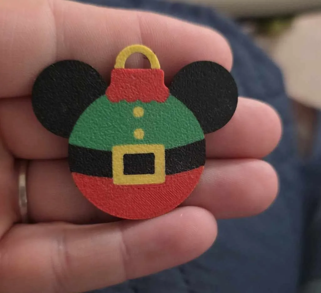 Mickey Ornament Keychain or Earrings view 3