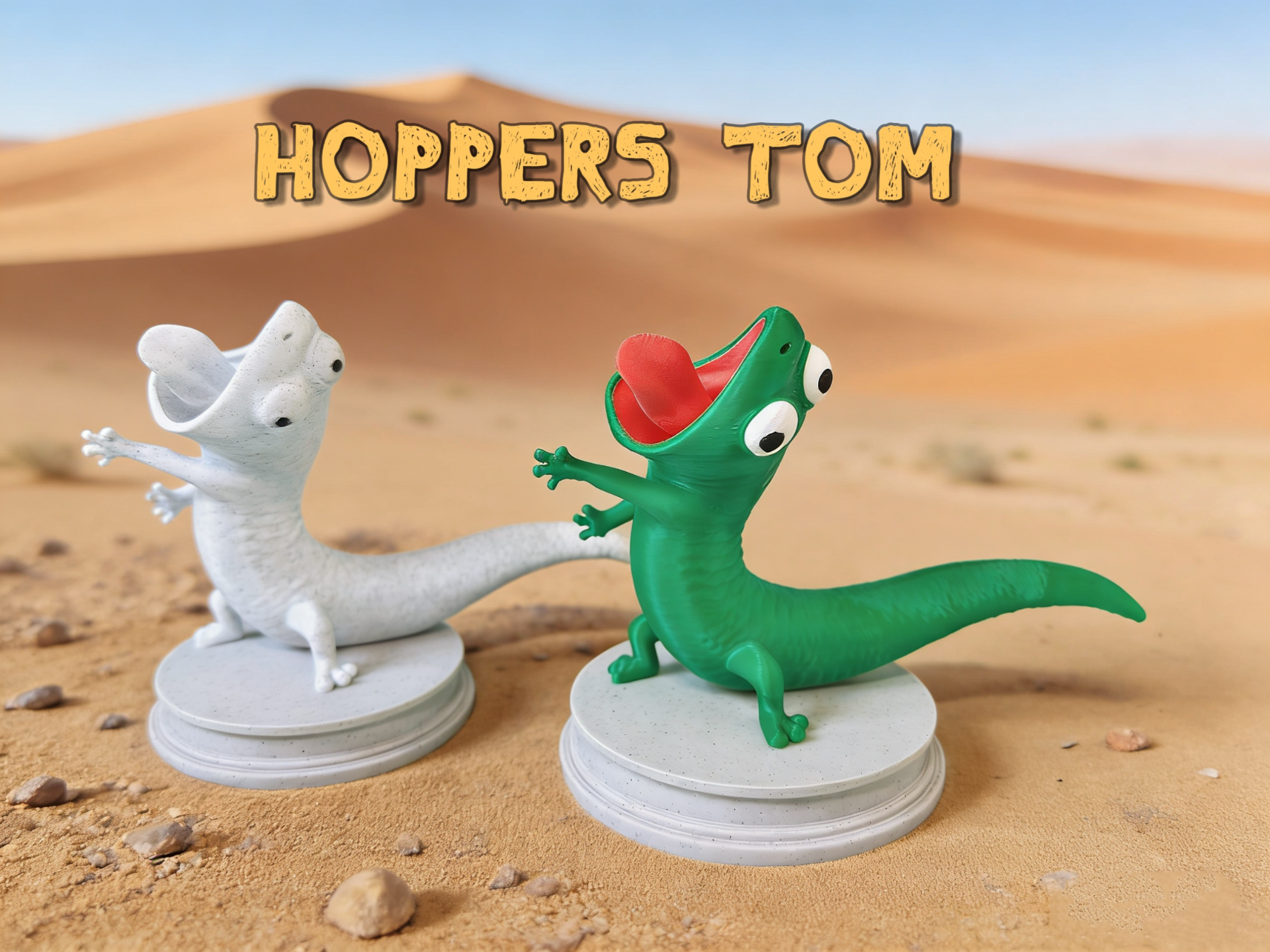 Hoppers Tom 疯癫的蜥蜴汤姆雕塑 河狸变身计划
