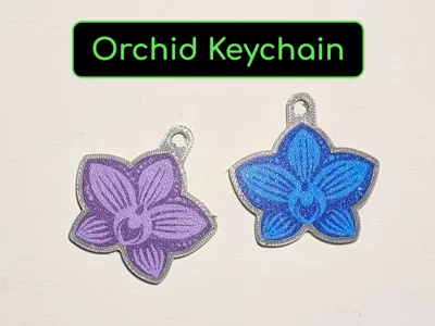 Orchid Keychain