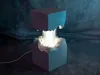 BIG Broken Concrete Lamp with Light Core