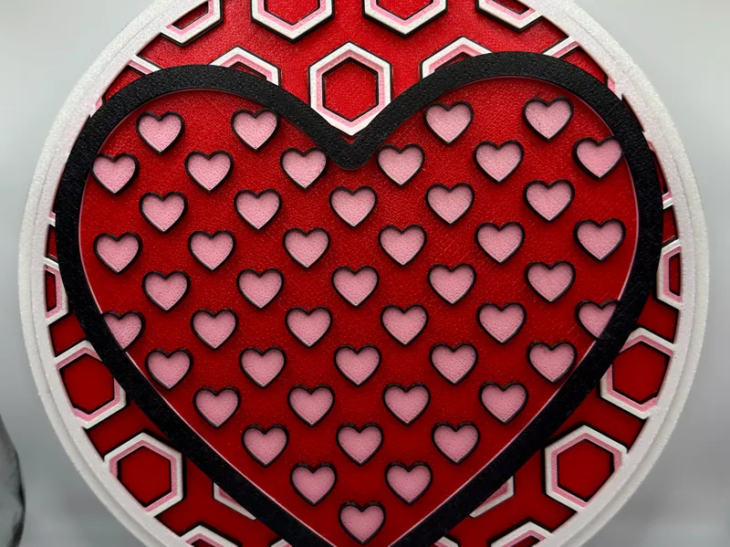 Dimensional Mosaic Hearts #2