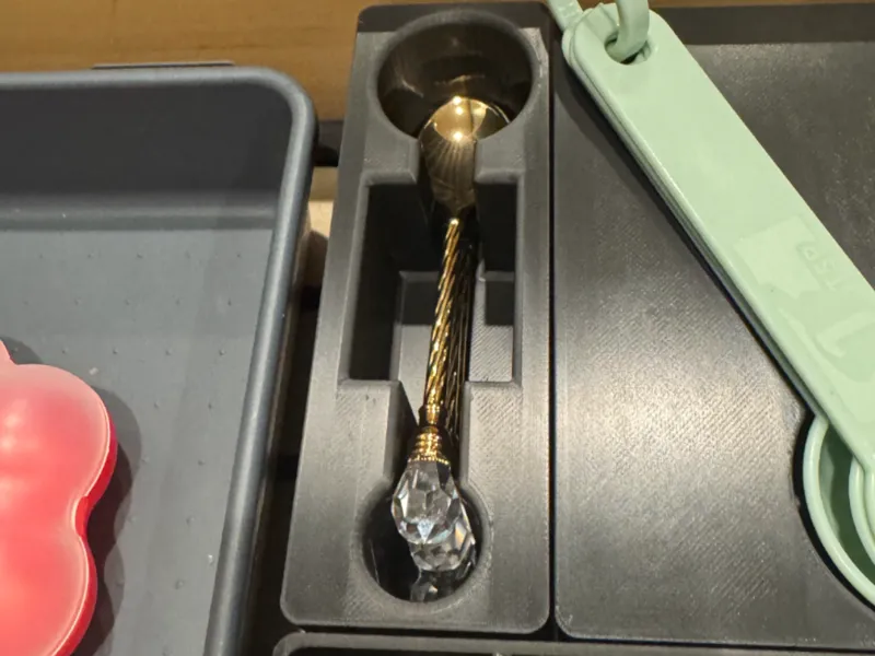 1 x 3 8U gridfinity Espresso Spoon Bin