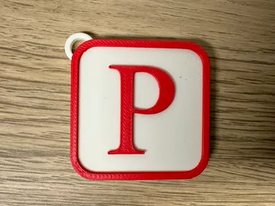 Schlüsselanhänger Buchstabe P Keychain Letter P