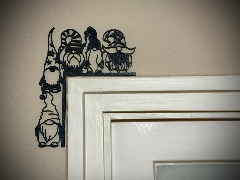 Christmas gnome door decor