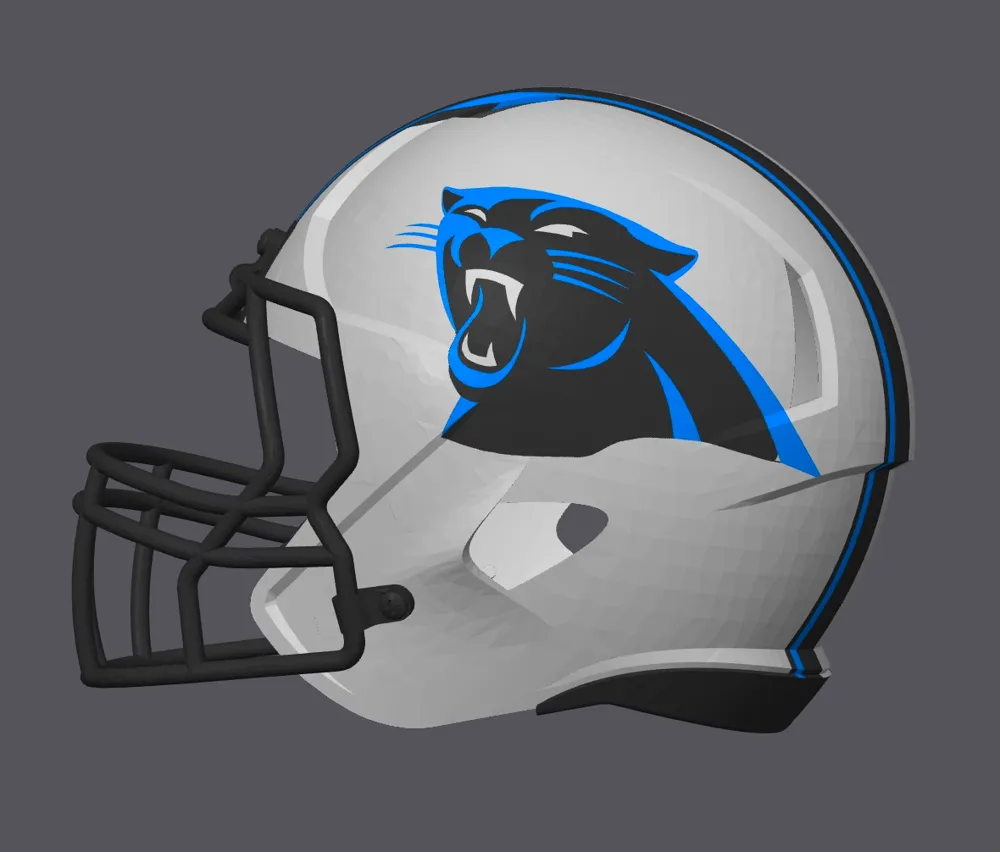 Carolina Panthers Helmet - Free 3D Print Model - MakerWorld