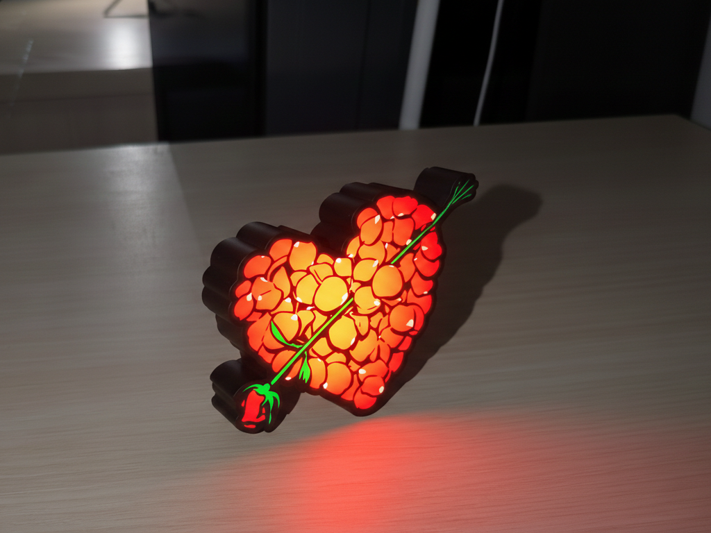 Petal Heart Lamp – Valentine’s Day