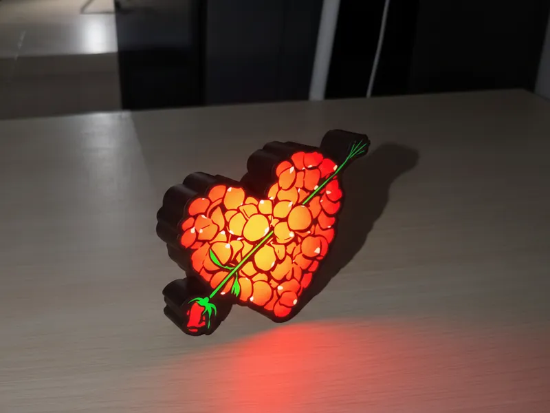 Petal Heart Lamp – Valentine’s Day