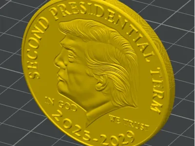 Trump Presidential Coin 2025-2029 Keychain