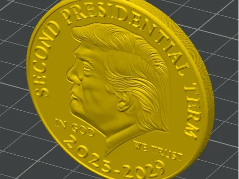 Trump Presidential Coin 2025-2029 Keychain