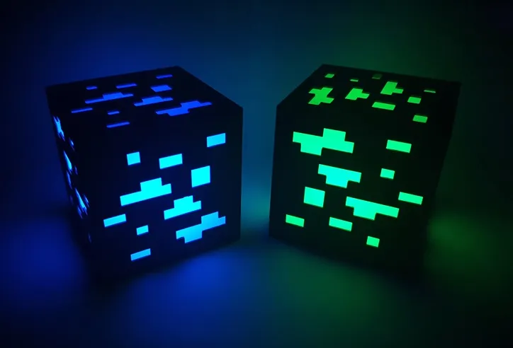 Minecraft Ore - small Tealight LED lamp (white) view 2